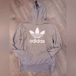 Adidas Youth Large Hoodie Gray